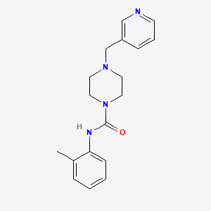 molecular formula C18H22N4O B4284909 N-(2-METHYLPHENYL)-4-[(PYRIDIN-3-YL)METHYL]PIPERAZINE-1-CARBOXAMIDE 