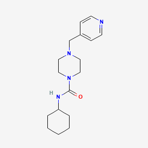 molecular formula C17H26N4O B4284948 N-CYCLOHEXYL-4-[(PYRIDIN-4-YL)METHYL]PIPERAZINE-1-CARBOXAMIDE 