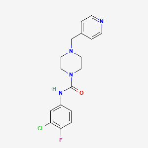 molecular formula C17H18ClFN4O B4284956 N-(3-CHLORO-4-FLUOROPHENYL)-4-[(PYRIDIN-4-YL)METHYL]PIPERAZINE-1-CARBOXAMIDE 