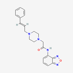 molecular formula C21H23N5O2 B4284984 N-(2,1,3-BENZOXADIAZOL-4-YL)-2-{4-[(2E)-3-PHENYL-2-PROPEN-1-YL]-1-PIPERAZINYL}ACETAMIDE 
