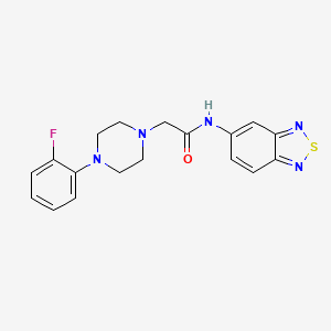 molecular formula C18H18FN5OS B4284991 N-(2,1,3-BENZOTHIADIAZOL-5-YL)-2-[4-(2-FLUOROPHENYL)-1-PIPERAZINYL]ACETAMIDE 