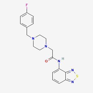 molecular formula C19H20FN5OS B4285010 N-(2,1,3-BENZOTHIADIAZOL-4-YL)-2-[4-(4-FLUOROBENZYL)-1-PIPERAZINYL]ACETAMIDE 