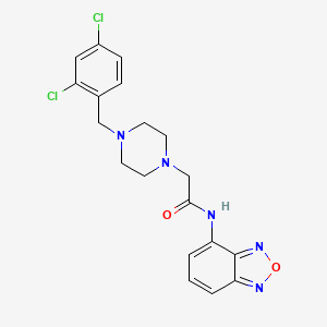 molecular formula C19H19Cl2N5O2 B4285019 N-(2,1,3-BENZOXADIAZOL-4-YL)-2-[4-(2,4-DICHLOROBENZYL)-1-PIPERAZINYL]ACETAMIDE 