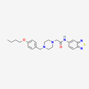 molecular formula C23H29N5O2S B4285034 N-(2,1,3-BENZOTHIADIAZOL-5-YL)-2-[4-(4-BUTOXYBENZYL)-1-PIPERAZINYL]ACETAMIDE 