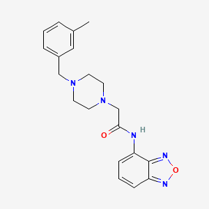 molecular formula C20H23N5O2 B4285048 N-(2,1,3-BENZOXADIAZOL-4-YL)-2-[4-(3-METHYLBENZYL)-1-PIPERAZINYL]ACETAMIDE 