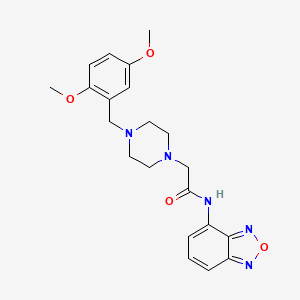 molecular formula C21H25N5O4 B4285051 N-(2,1,3-BENZOXADIAZOL-4-YL)-2-[4-(2,5-DIMETHOXYBENZYL)-1-PIPERAZINYL]ACETAMIDE 