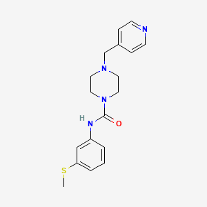 molecular formula C18H22N4OS B4285057 N-[3-(METHYLSULFANYL)PHENYL]-4-[(PYRIDIN-4-YL)METHYL]PIPERAZINE-1-CARBOXAMIDE 