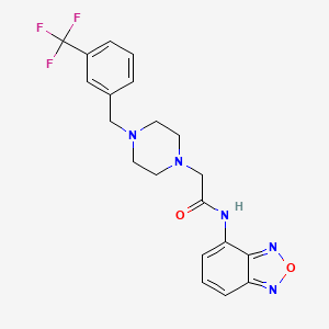 molecular formula C20H20F3N5O2 B4285061 N-(2,1,3-BENZOXADIAZOL-4-YL)-2-{4-[3-(TRIFLUOROMETHYL)BENZYL]-1-PIPERAZINYL}ACETAMIDE 