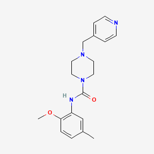 molecular formula C19H24N4O2 B4285067 N-(2-METHOXY-5-METHYLPHENYL)-4-[(PYRIDIN-4-YL)METHYL]PIPERAZINE-1-CARBOXAMIDE 