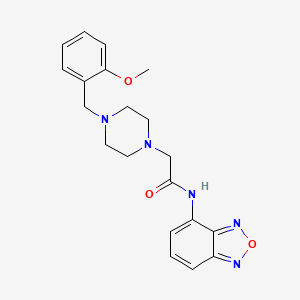 molecular formula C20H23N5O3 B4285084 N-(2,1,3-BENZOXADIAZOL-4-YL)-2-[4-(2-METHOXYBENZYL)-1-PIPERAZINYL]ACETAMIDE 