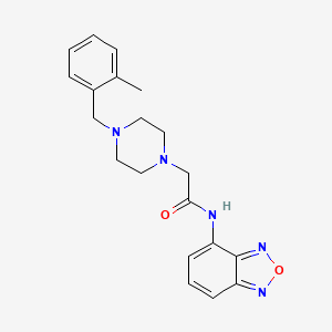 molecular formula C20H23N5O2 B4285086 N-(2,1,3-BENZOXADIAZOL-4-YL)-2-[4-(2-METHYLBENZYL)-1-PIPERAZINYL]ACETAMIDE 