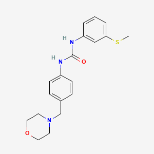 molecular formula C19H23N3O2S B4285162 N-[3-(METHYLSULFANYL)PHENYL]-N'-[4-(MORPHOLINOMETHYL)PHENYL]UREA 