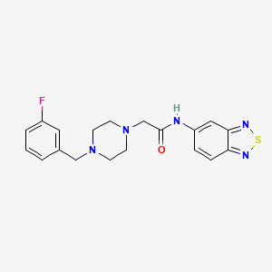 molecular formula C19H20FN5OS B4285185 N-(2,1,3-BENZOTHIADIAZOL-5-YL)-2-[4-(3-FLUOROBENZYL)-1-PIPERAZINYL]ACETAMIDE 