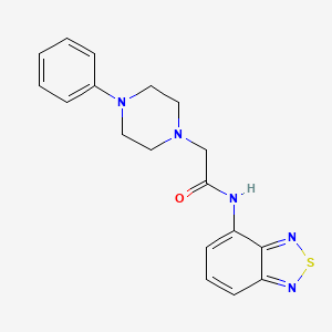 molecular formula C18H19N5OS B4285191 N-(2,1,3-benzothiadiazol-4-yl)-2-(4-phenylpiperazin-1-yl)acetamide 
