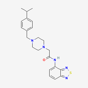 molecular formula C22H27N5OS B4285192 N-(2,1,3-BENZOTHIADIAZOL-4-YL)-2-(4-{[4-(PROPAN-2-YL)PHENYL]METHYL}PIPERAZIN-1-YL)ACETAMIDE 