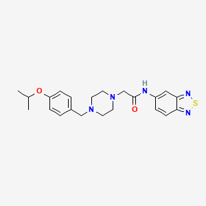 molecular formula C22H27N5O2S B4285214 N-(2,1,3-BENZOTHIADIAZOL-5-YL)-2-[4-(4-ISOPROPOXYBENZYL)-1-PIPERAZINYL]ACETAMIDE 
