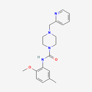 molecular formula C19H24N4O2 B4285220 N-(2-METHOXY-5-METHYLPHENYL)-4-[(PYRIDIN-2-YL)METHYL]PIPERAZINE-1-CARBOXAMIDE 