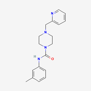molecular formula C18H22N4O B4285235 N-(3-methylphenyl)-4-(pyridin-2-ylmethyl)piperazine-1-carboxamide 