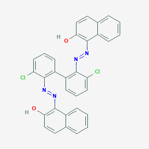 molecular formula C32H20Cl2N4O2 B428529 1-({3,3'-Dichloro-2'-[(2-hydroxy-1-naphthyl)diazenyl][1,1'-biphenyl]-2-yl}diazenyl)-2-naphthol 