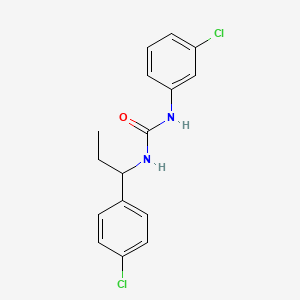 molecular formula C16H16Cl2N2O B4285481 1-(3-Chlorophenyl)-3-[1-(4-chlorophenyl)propyl]urea 