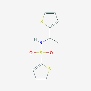 molecular formula C10H11NO2S3 B4285741 N-[1-(thiophen-2-yl)ethyl]thiophene-2-sulfonamide 