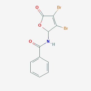 molecular formula C11H7Br2NO3 B428575 N-(3,4-dibromo-5-oxo-2,5-dihydro-2-furanyl)benzamide 
