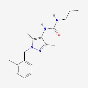 molecular formula C17H24N4O B4285879 N-[3,5-dimethyl-1-(2-methylbenzyl)-1H-pyrazol-4-yl]-N'-propylurea 