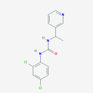 molecular formula C14H13Cl2N3O B4286028 N-(2,4-DICHLOROPHENYL)-N'-[1-(3-PYRIDYL)ETHYL]UREA 
