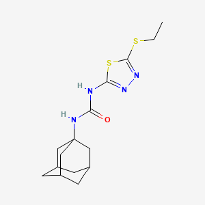 molecular formula C15H22N4OS2 B4286084 N-(1-adamantyl)-N'-[5-(ethylsulfanyl)-1,3,4-thiadiazol-2-yl]urea 