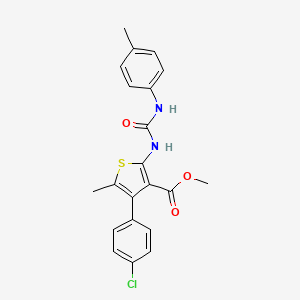 molecular formula C21H19ClN2O3S B4286091 METHYL 4-(4-CHLOROPHENYL)-5-METHYL-2-[(4-TOLUIDINOCARBONYL)AMINO]-3-THIOPHENECARBOXYLATE 