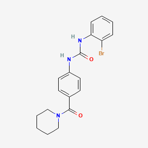 molecular formula C19H20BrN3O2 B4286240 N-(2-BROMOPHENYL)-N'-[4-(PIPERIDINOCARBONYL)PHENYL]UREA 