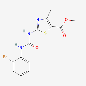 molecular formula C13H12BrN3O3S B4286260 METHYL 2-{[(2-BROMOANILINO)CARBONYL]AMINO}-4-METHYL-1,3-THIAZOLE-5-CARBOXYLATE 