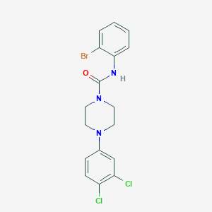 molecular formula C17H16BrCl2N3O B4286295 N-(2-bromophenyl)-4-(3,4-dichlorophenyl)piperazine-1-carboxamide 
