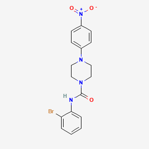molecular formula C17H17BrN4O3 B4286302 N-(2-bromophenyl)-4-(4-nitrophenyl)piperazine-1-carboxamide 