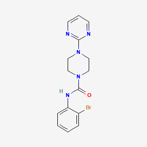 molecular formula C15H16BrN5O B4286307 N-(2-bromophenyl)-4-(pyrimidin-2-yl)piperazine-1-carboxamide 