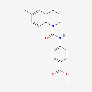 molecular formula C19H20N2O3 B4286319 METHYL 4-({[6-METHYL-3,4-DIHYDRO-1(2H)-QUINOLINYL]CARBONYL}AMINO)BENZOATE 