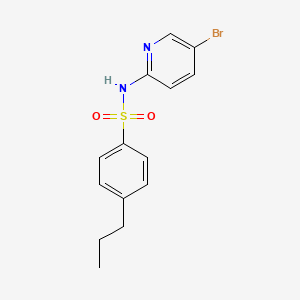 molecular formula C14H15BrN2O2S B4286453 N-(5-BROMOPYRIDIN-2-YL)-4-PROPYLBENZENE-1-SULFONAMIDE 