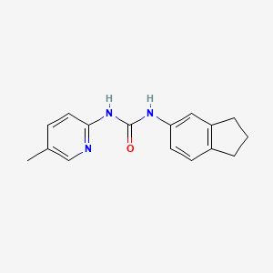 molecular formula C16H17N3O B4286661 N-(2,3-DIHYDRO-1H-INDEN-5-YL)-N'-(5-METHYL-2-PYRIDYL)UREA 
