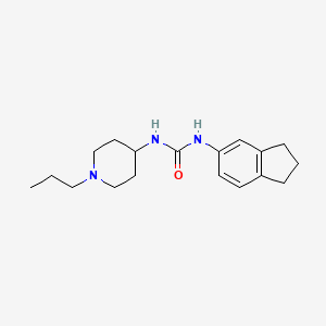 molecular formula C18H27N3O B4286683 N-(2,3-DIHYDRO-1H-INDEN-5-YL)-N'-(1-PROPYL-4-PIPERIDYL)UREA 