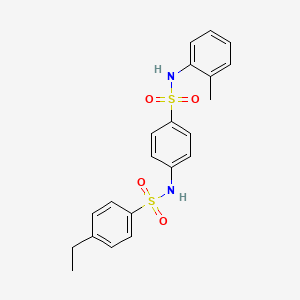 molecular formula C21H22N2O4S2 B4286695 4-(4-ETHYLBENZENESULFONAMIDO)-N-(2-METHYLPHENYL)BENZENE-1-SULFONAMIDE 