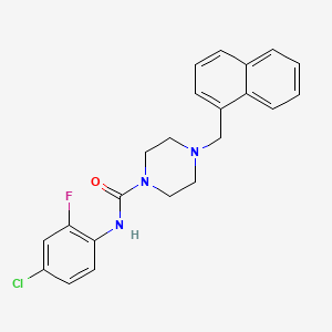 molecular formula C22H21ClFN3O B4286721 N-(4-CHLORO-2-FLUOROPHENYL)-4-[(NAPHTHALEN-1-YL)METHYL]PIPERAZINE-1-CARBOXAMIDE 