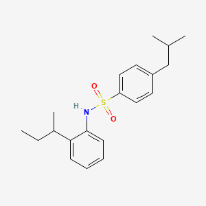 molecular formula C20H27NO2S B4286729 N-[2-(butan-2-yl)phenyl]-4-(2-methylpropyl)benzenesulfonamide 