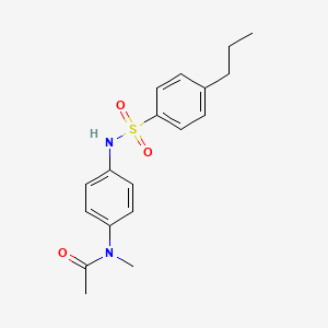molecular formula C18H22N2O3S B4286767 N-METHYL-N-[4-(4-PROPYLBENZENESULFONAMIDO)PHENYL]ACETAMIDE 