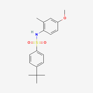 molecular formula C18H23NO3S B4286776 4-TERT-BUTYL-N-(4-METHOXY-2-METHYLPHENYL)BENZENE-1-SULFONAMIDE 