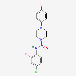 molecular formula C17H16ClF2N3O B4286814 N-(4-chloro-2-fluorophenyl)-4-(4-fluorophenyl)piperazine-1-carboxamide 