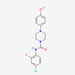 molecular formula C18H19ClFN3O2 B4286827 N-(4-chloro-2-fluorophenyl)-4-(4-methoxyphenyl)piperazine-1-carboxamide 