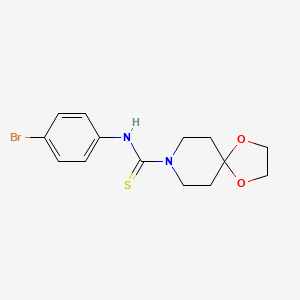 molecular formula C14H17BrN2O2S B4286851 N-(4-bromophenyl)-1,4-dioxa-8-azaspiro[4.5]decane-8-carbothioamide 