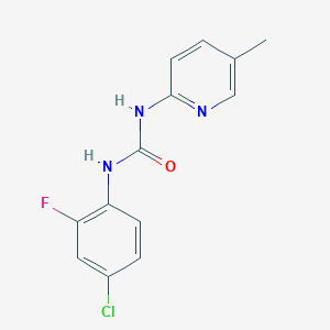 molecular formula C13H11ClFN3O B4286907 N-(4-CHLORO-2-FLUOROPHENYL)-N'-(5-METHYL-2-PYRIDYL)UREA 