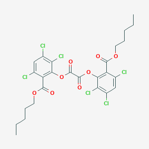molecular formula C26H24Cl6O8 B042870 Bis(2,3,5-trichloro-6-((pentyloxy)carbonyl)phenyl) oxalate CAS No. 75203-51-9
