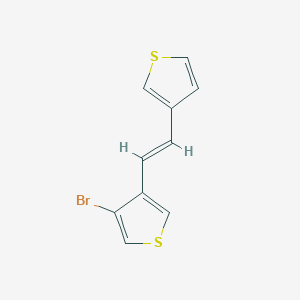 molecular formula C10H7BrS2 B428710 3-Bromo-4-[2-(3-thienyl)vinyl]thiophene 